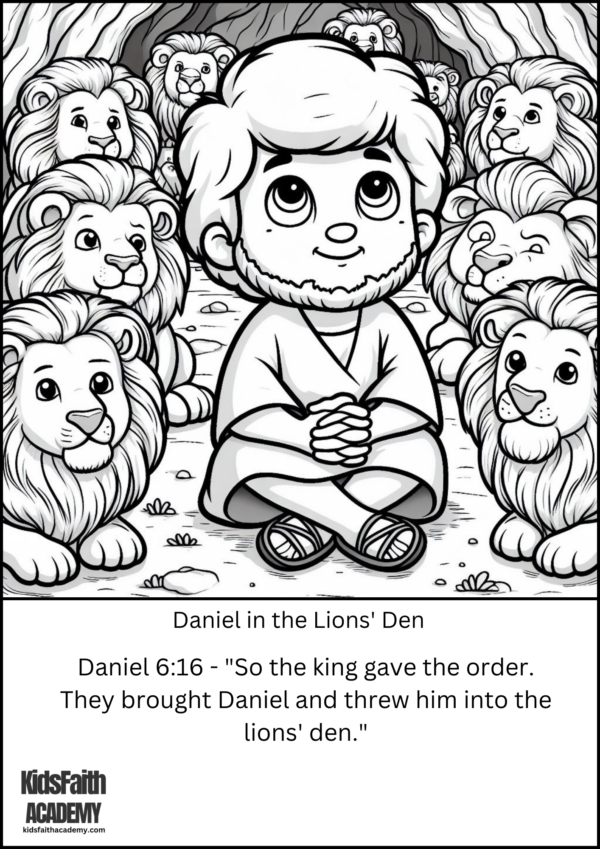 Prophet Daniel Bible story Coloring Pages