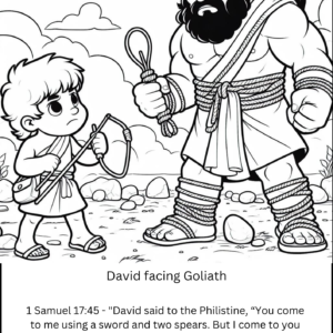 King David Bible story Coloring Pages