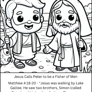 Disciple Simon Peter Bible story Coloring Pages