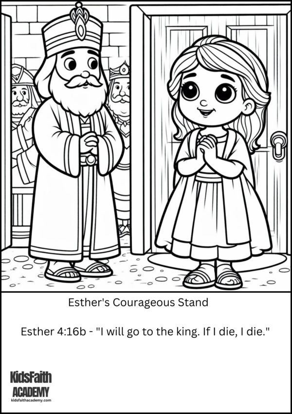 Queen Esther Bible story Coloring Pages