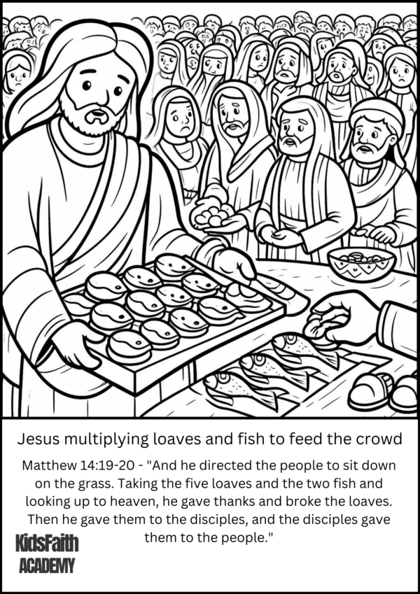 Jesus miracles Bible story Coloring Pages