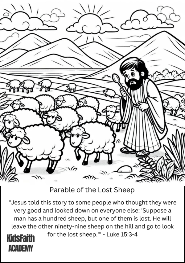 Jesus parables Bible story Coloring Pages