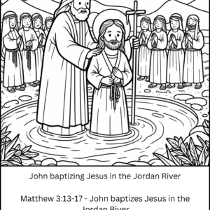 John the baptist Bible story Coloring Pages