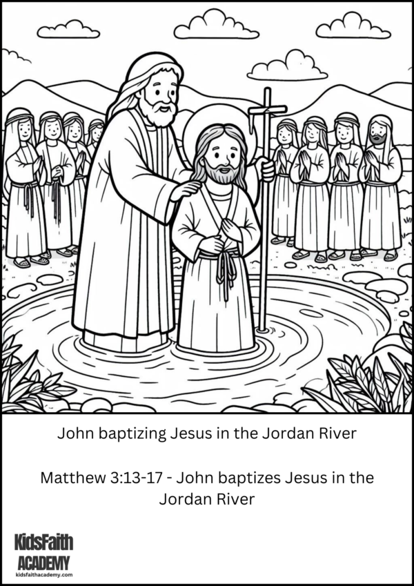 John the baptist Bible story Coloring Pages