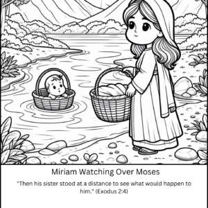 Miriam, bible coloring pages, kids