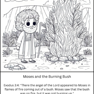 Moses Bible story Coloring Pages