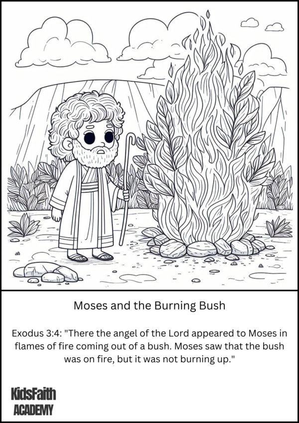 Moses Bible story Coloring Pages