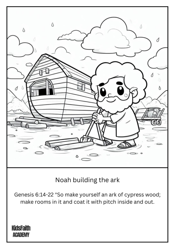 Noah and Ark Bible story Coloring Pages