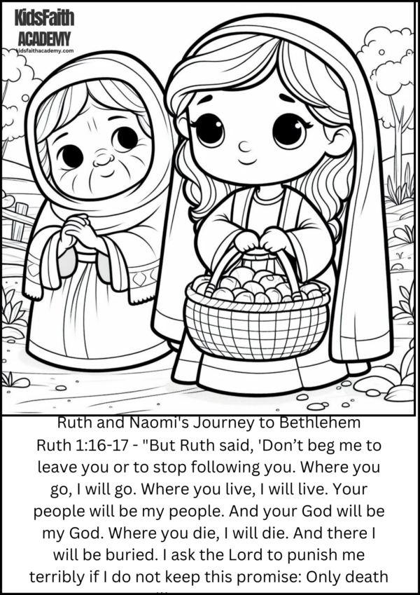 Ruth Bible story Coloring Pages